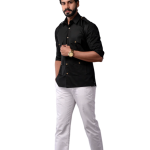 Stylish White Hunting Shirt Blue Strip - Premium Cotton Outdoor Wear | Jaipurio